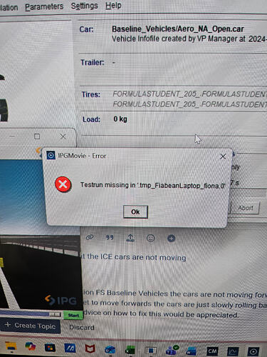 Missing Test Run Message